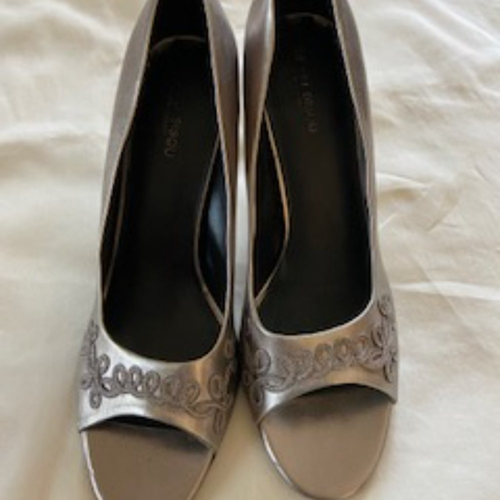 Silver Brocade Shoes Bisou Bisou